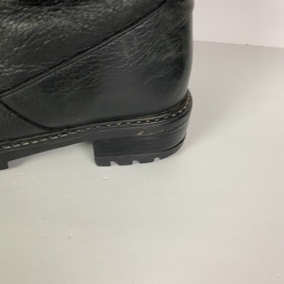 Vtg Blondo Shearling Lined Boots Womens 7 B Waterproof Brown Sheepskin Ankle - Picture 4 of 12